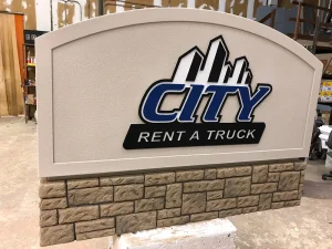 Kansas City Durable Custom Monument Signs cityrenttruck sign image webp 300x225